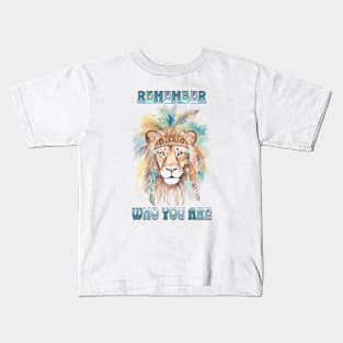 REMEMBER WHO YOU ARE-Tribal Lion Kids T-Shirt